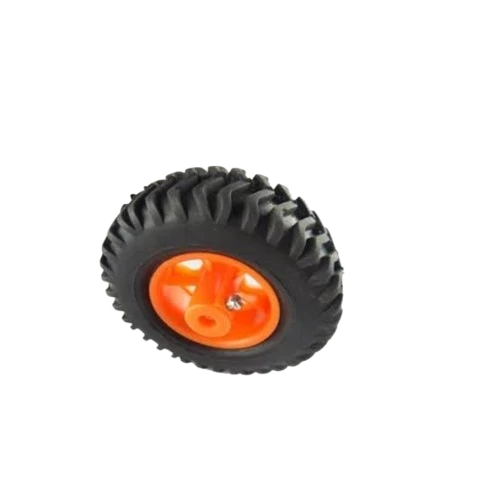 80mm × 25mm Plastic Robot Wheel with 6mm Shaft Hole for Geared DC Motors – DIY - Image 1